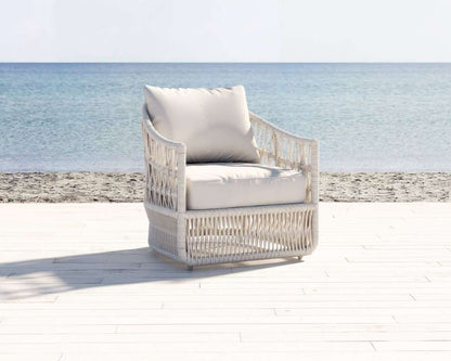 Sunset West - Dana Rope Club Chair in Linen Canvas w/ Self Welt - SW4301-21-LCAN-STKIT veiw 2