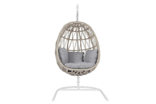 Sunset West - Dana Rope Hanging Club Chair in Canvas Granite w/ Self Welt - SW4301-HC-5402 veiw 1