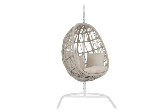 Sunset West - Dana Rope Hanging Club Chair in Linen Canvas w/ Self Welt - SW4301-HC-LCAN-STKIT veiw 1