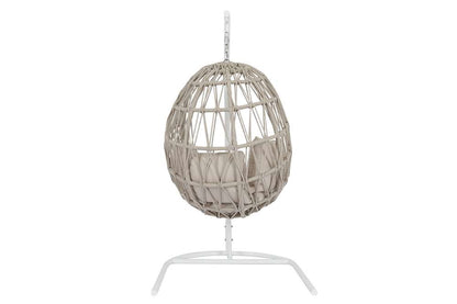 Sunset West - Dana Rope Hanging Club Chair in Linen Canvas w/ Self Welt - SW4301-HC-LCAN-STKIT veiw 2