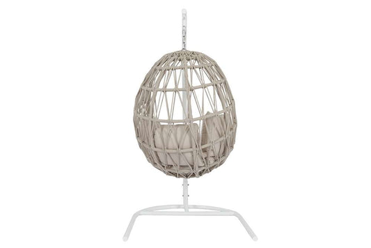 Sunset West - Dana Rope Hanging Club Chair in Linen Canvas w/ Self Welt - SW4301-HC-LCAN-STKIT veiw 2