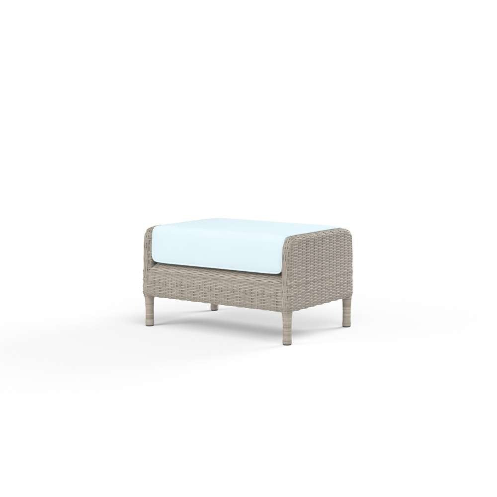 Sunset West - Manhattan Ottoman in Canvas Skyline w/ Self Welt - SW3301-OTT-14091 veiw 1