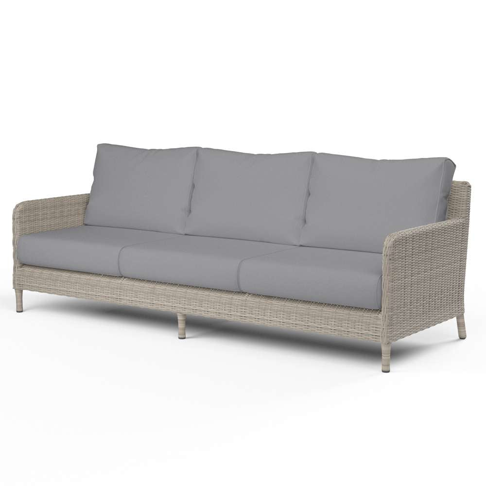 Sunset West - Manhattan Sofa in Canvas Granite w/ Self Welt - SW3301-23-5402 veiw 1