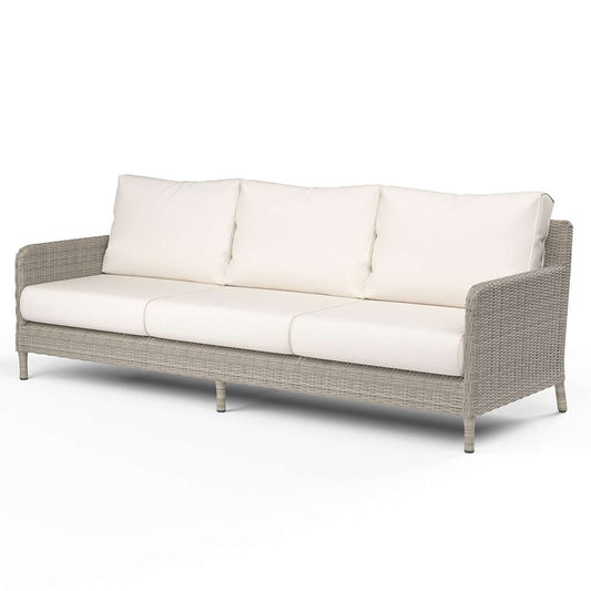 Sunset West - Manhattan Sofa in Linen Canvas w/ Self Welt - SW3301-23-LCAN-STKIT veiw 1