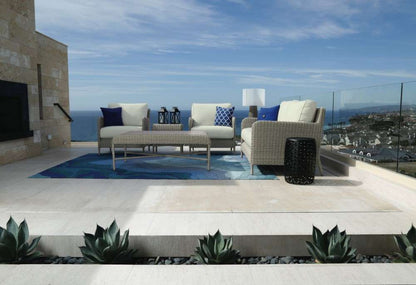 Sunset West - Manhattan Sofa in Linen Canvas w/ Self Welt - SW3301-23-LCAN-STKIT veiw 3