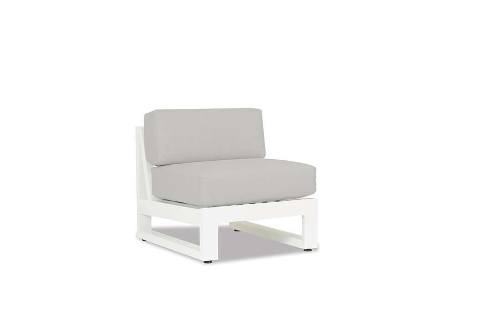 Sunset West - Newport Armless Club Chair in Cast Silver, No Welt - SW4801-AC-SLVR-STKIT veiw 3