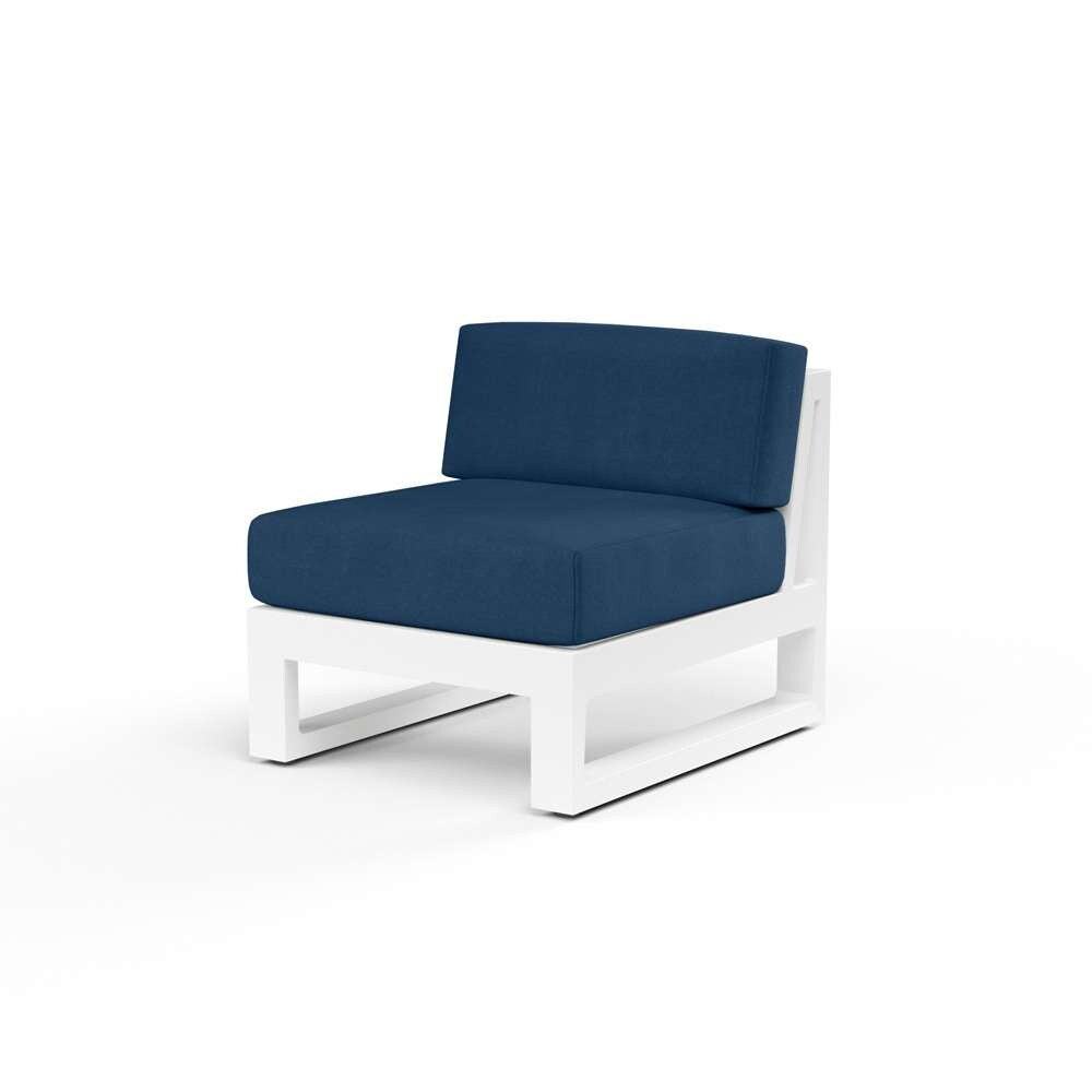Sunset West - Newport Armless Club Chair in Spectrum Indigo, No Welt - SW4801-AC-48080 veiw 1