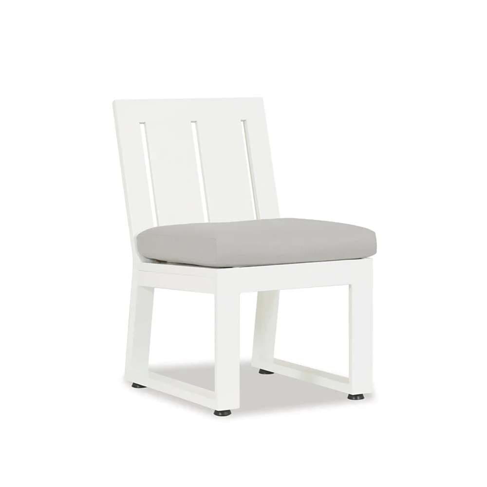 Sunset West - Newport Armless Dining Chair in Cast Silver, No Welt - SW4801-1A-SLVR-STKIT veiw 1