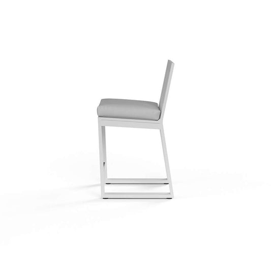 Sunset West - Newport Barstool in Cast Silver, No Welt - SW4801-7B-SLVR-STKIT veiw 2