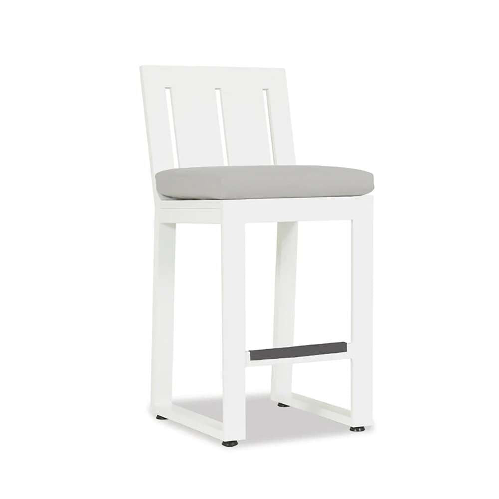 Sunset West - Newport Counter Stool in Cast Silver, No Welt - SW4801-7C-SLVR-STKIT veiw 1