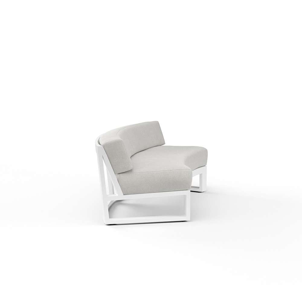 Sunset West - Newport Curved Sofa in Cast Silver, No Welt - SW4801-CRV-SLV-STKIT veiw 2