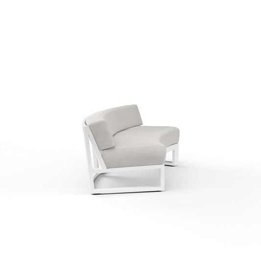 Sunset West - Newport Curved Sofa in Cast Silver, No Welt - SW4801-CRV-SLV-STKIT veiw 2