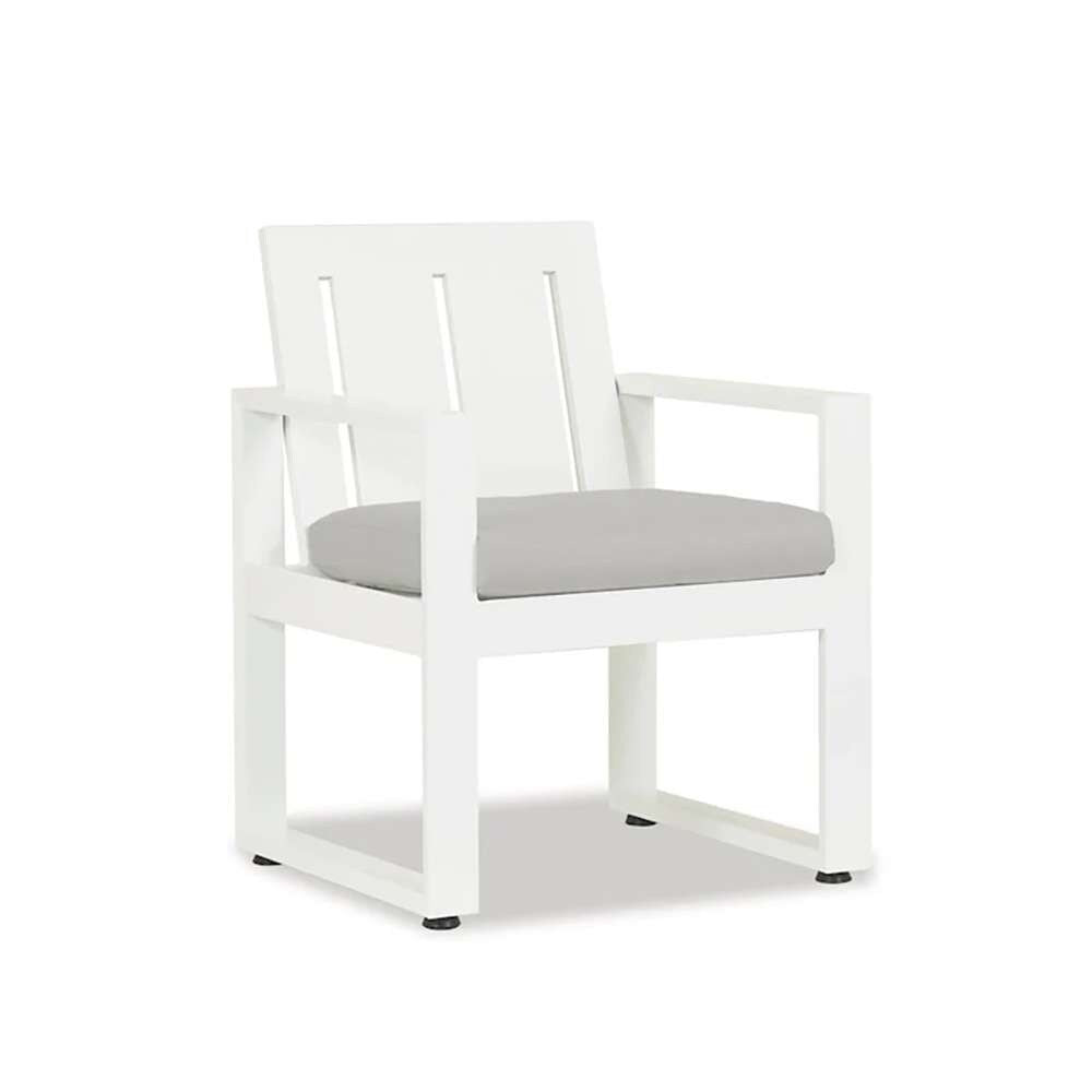 Sunset West - Newport Dining Chair in Cast Silver, No Welt - SW4801-1-SLVR-STKIT veiw 1