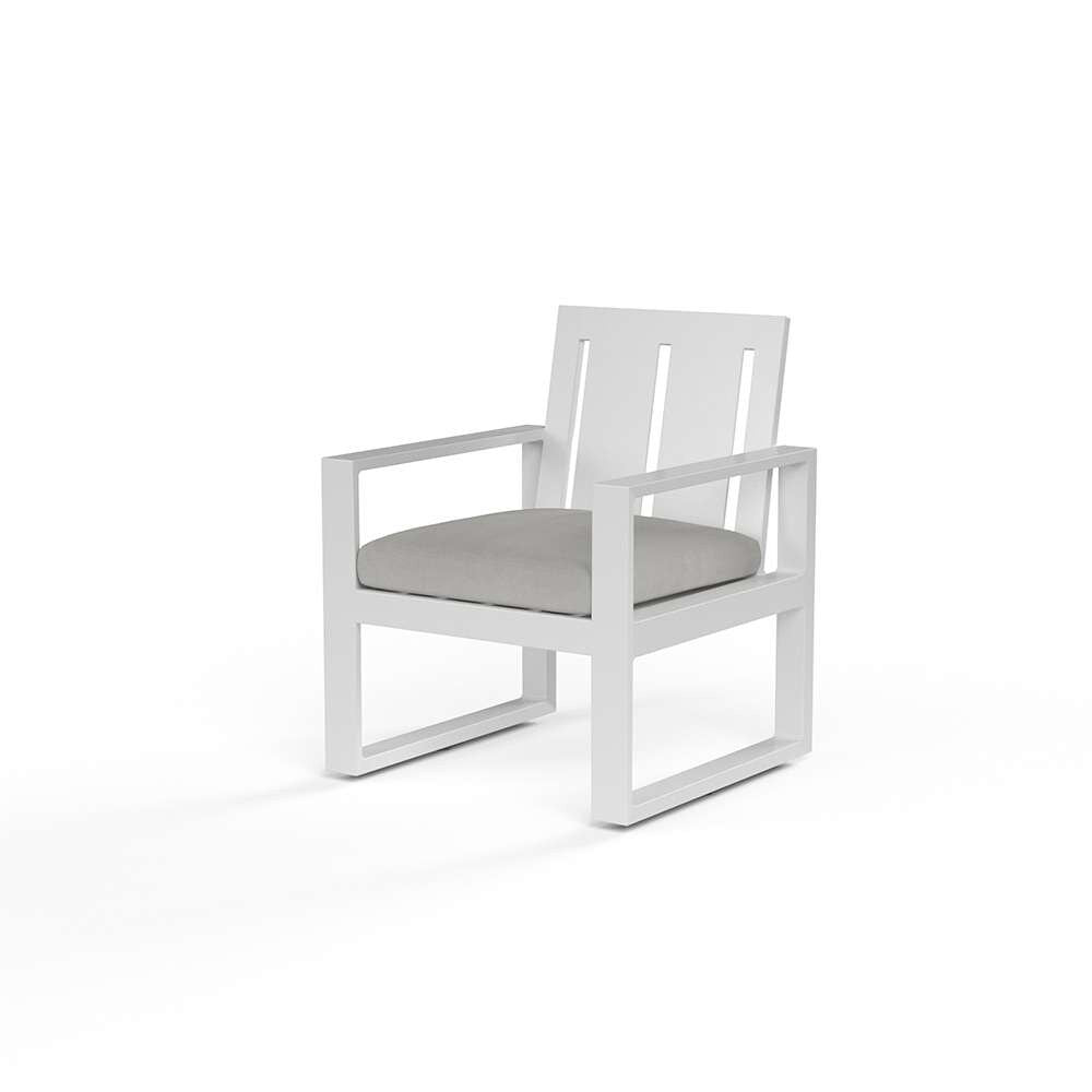Sunset West - Newport Dining Chair in Cast Silver, No Welt - SW4801-1-SLVR-STKIT veiw 3