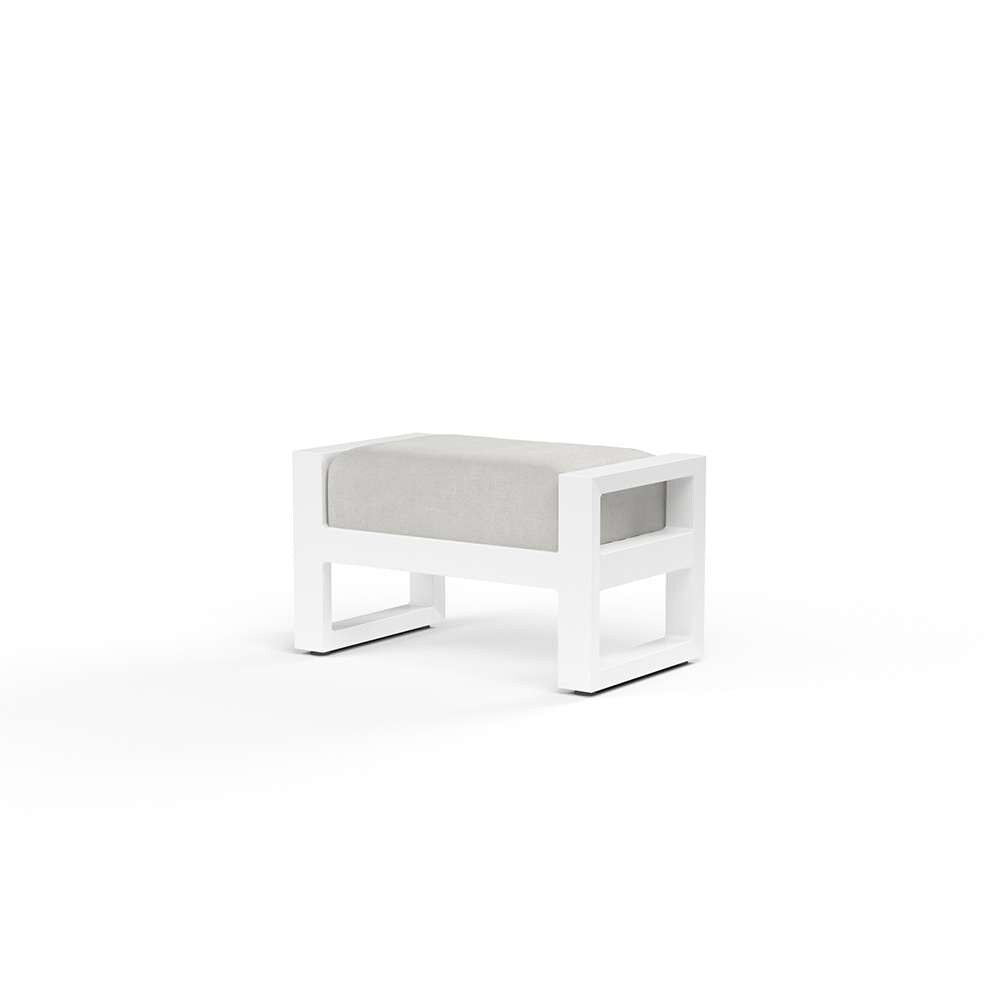 Sunset West - Newport Ottoman in Cast Silver, No Welt - SW4801-OTT-SLV-STKIT veiw 1