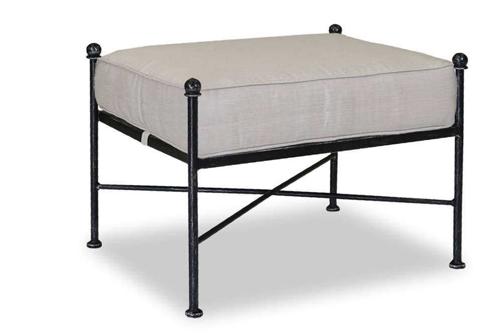 Sunset West - Provence Ottoman in Canvas Flax w/ Self Welt - SW3201-OTT-FLX-STKIT veiw 1