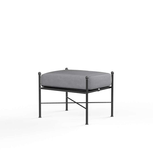 Sunset West - Provence Ottoman in Canvas Granite w/ Self Welt - SW3201-OTT-5402 veiw 1