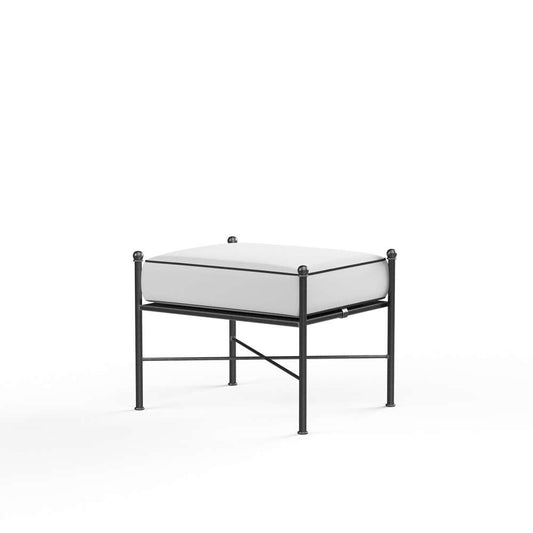 Sunset West - Provence Ottoman in Canvas Natural w/ Contrast Spectrum Carbon Welt - SW3201-OTT-5404 veiw 1