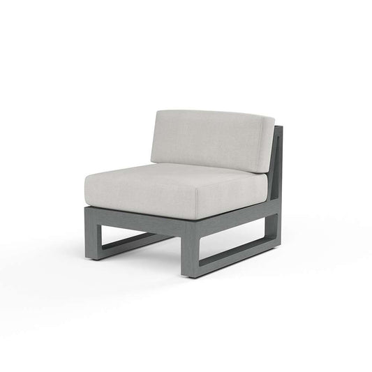 Sunset West - Redondo Armless Club in Cast Silver, No Welt - SW3801-AC-SLVR-STKIT veiw 1