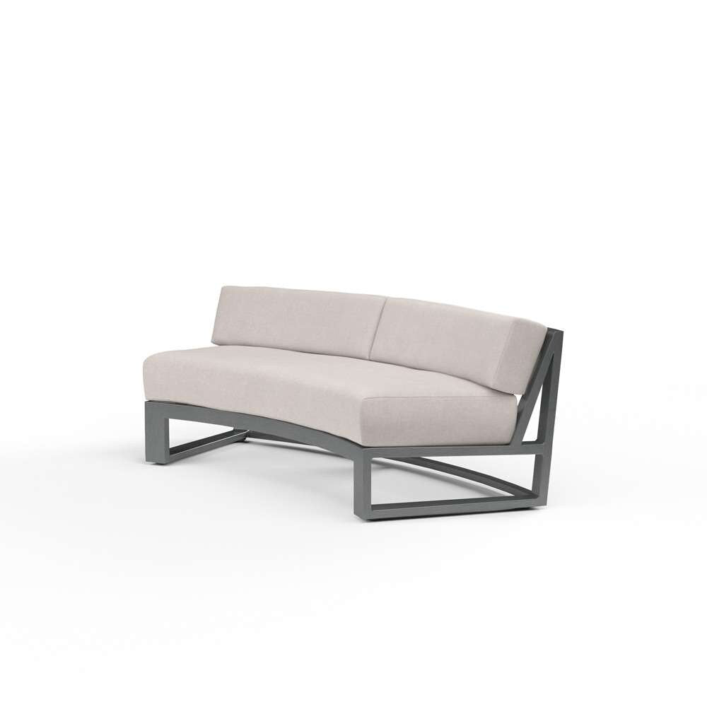 Sunset West - Redondo Curved Sofa in Canvas Natural, No Welt - SW3801-CRV-5404 veiw 1