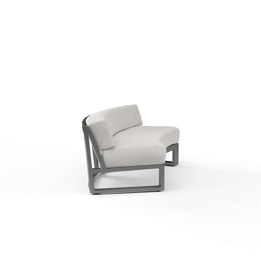 Sunset West - Redondo Curved Sofa in Cast Silver, No Welt - SW3801-CRV-SLV-STKIT veiw 2