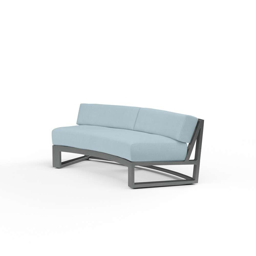 Sunset West - Redondo Curved Sofa in Canvas Skyline, No Welt - SW3801-CRV-14091 veiw 1