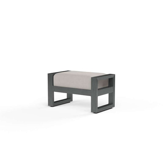 Sunset West - Redondo Ottoman in Canvas Natural, No Welt - SW3801-OTT-5404 veiw 1