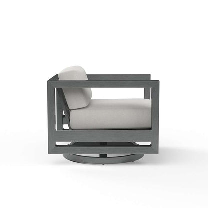 Sunset West - Redondo Swivel Club in Cast Silver, No Welt - SW3801-21S-SLV-STKIT veiw 2