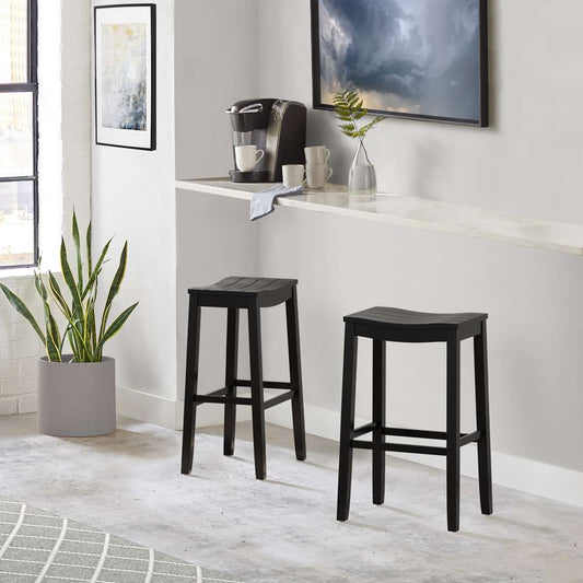 Hillsdale Furniture - Fiddler Wood Backless Bar Height Stool, Black - 5316-830 veiw 2