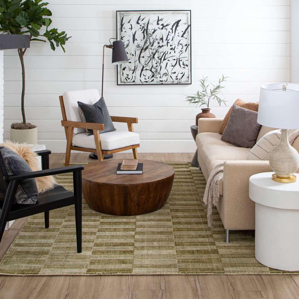 Karastan - Bobby Berk Broken Stripe Moss 8 x 10 Area Rug - R1091-214-096120-IB veiw 4