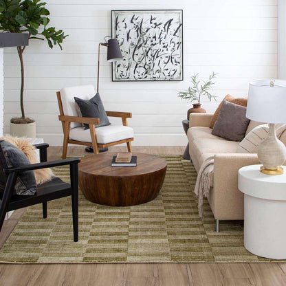 Karastan - Bobby Berk Broken Stripe Moss 8 x 10 Area Rug - R1091-214-096120-IB veiw 4