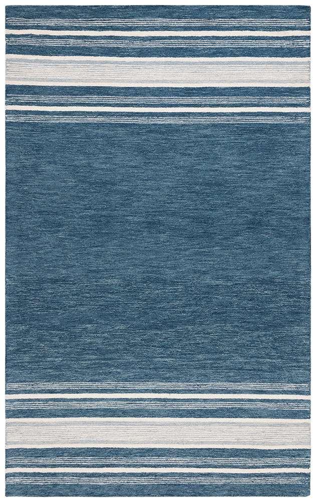 Lauren Ralph Lauren - Drift Stripe Rug - 5 X 8 - Blue / Ivory veiw 1