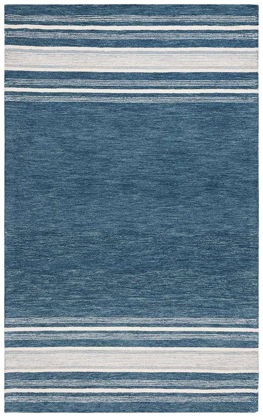 Lauren Ralph Lauren - Drift Stripe Rug - 5 X 8 - Blue / Ivory veiw 1