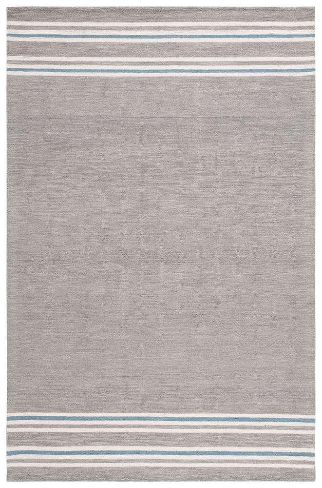 Lauren Ralph Lauren - Drift Stripe Rug - 5 X 8 - Grey / Blue veiw 1
