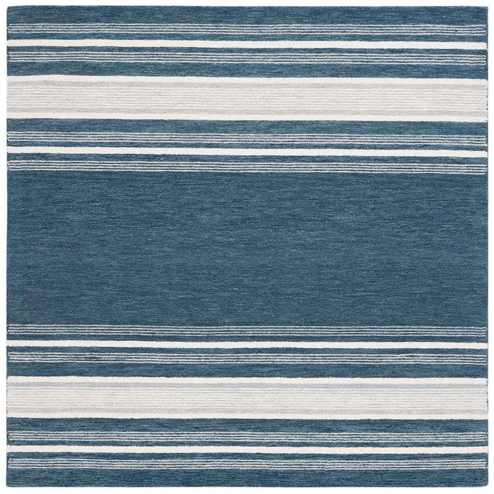 Lauren Ralph Lauren - Drift Stripe Rug - 6 X 6 Square - Blue / Ivory veiw 1