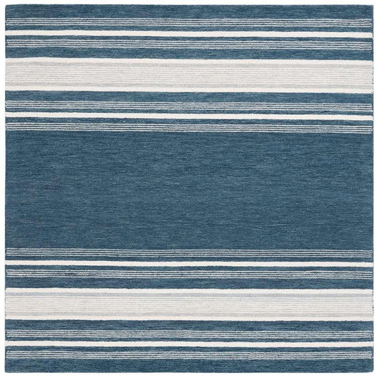 Lauren Ralph Lauren - Drift Stripe Rug - 6 X 6 Square - Blue / Ivory veiw 1