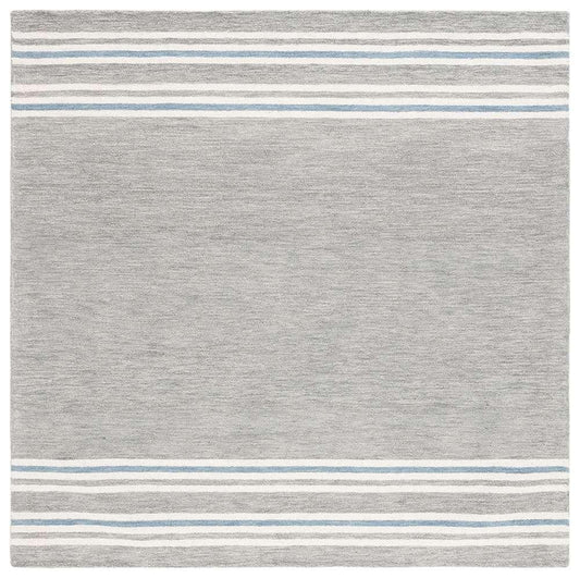 Lauren Ralph Lauren - Drift Stripe Rug - 6 X 6 Square - Grey / Blue veiw 1