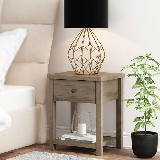 Living Essentials by Hillsdale - Harmony Wood Accent Table, Knotty Gray Oak - 5270-880 veiw 2