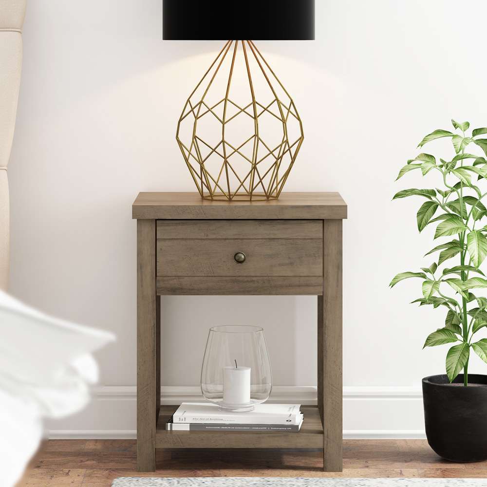 Living Essentials by Hillsdale - Harmony Wood Accent Table, Knotty Gray Oak - 5270-880 veiw 3