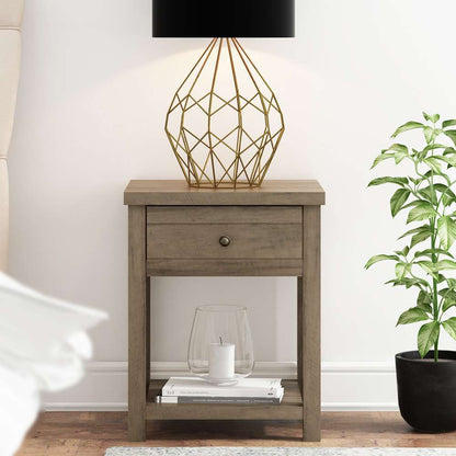 Living Essentials by Hillsdale - Harmony Wood Accent Table, Knotty Gray Oak - 5270-880 veiw 3