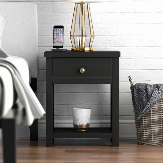 Living Essentials by Hillsdale - Harmony Wood Accent Table, Matte Black - 5402-880 veiw 2