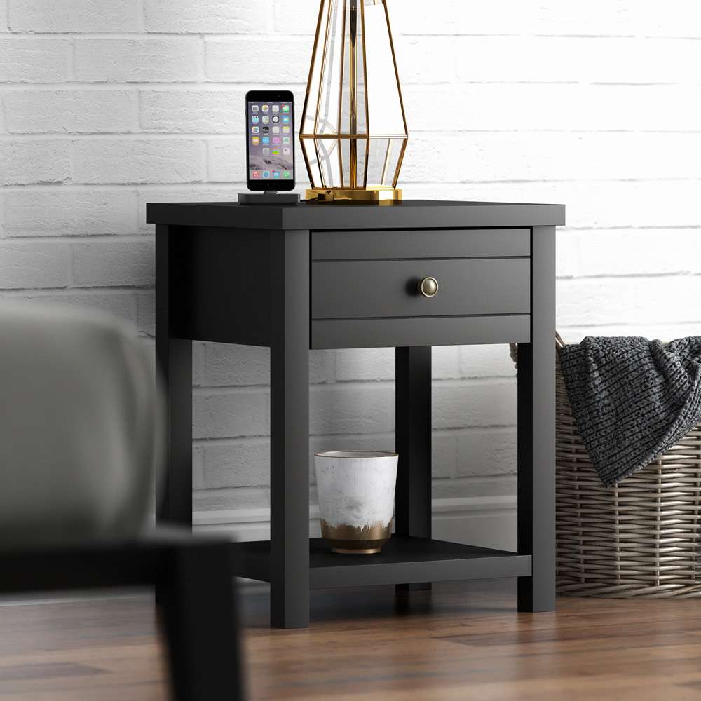 Living Essentials by Hillsdale - Harmony Wood Accent Table, Matte Black - 5402-880 veiw 3