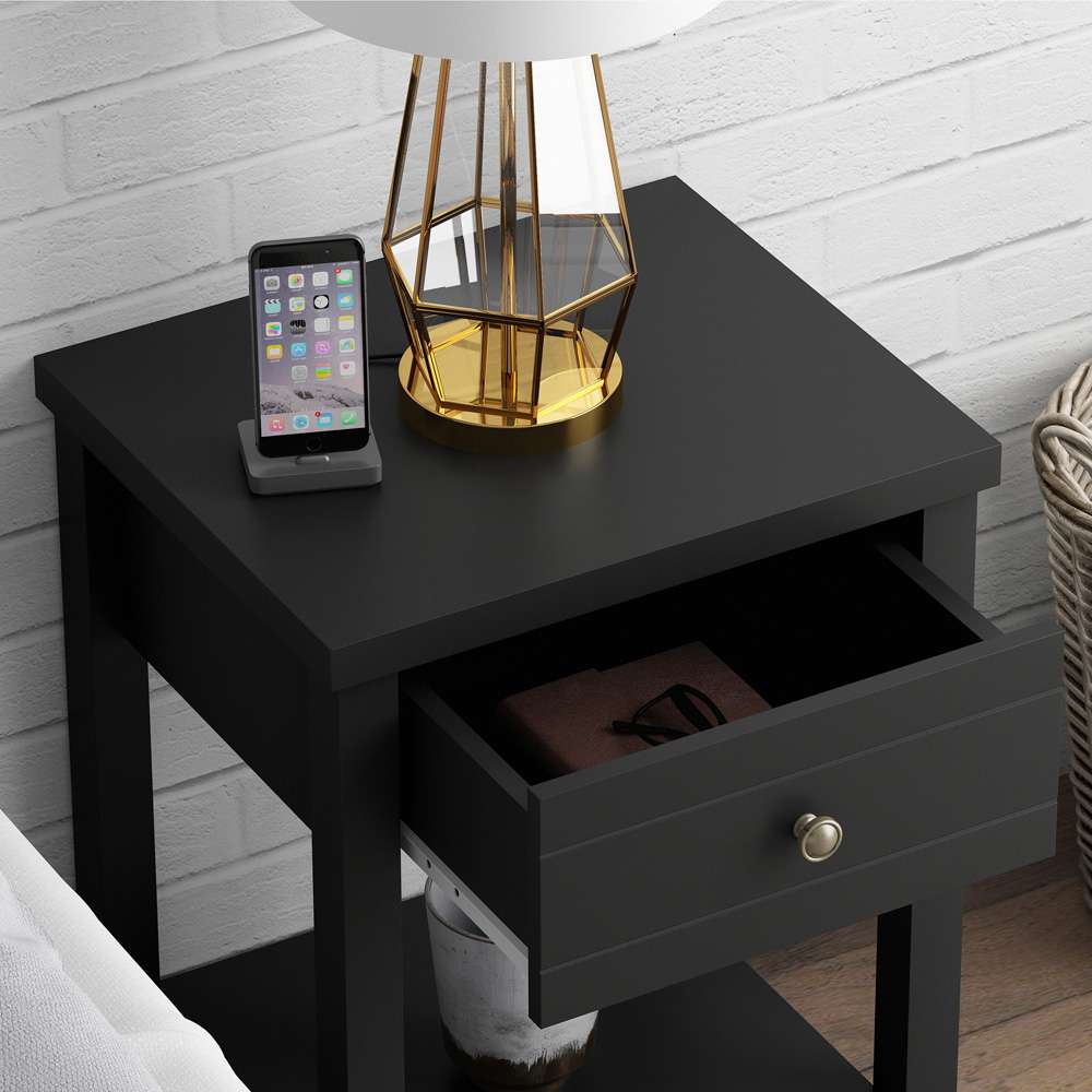 Living Essentials by Hillsdale - Harmony Wood Accent Table, Matte Black - 5402-880 veiw 4