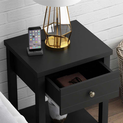 Living Essentials by Hillsdale - Harmony Wood Accent Table, Matte Black - 5402-880 veiw 4