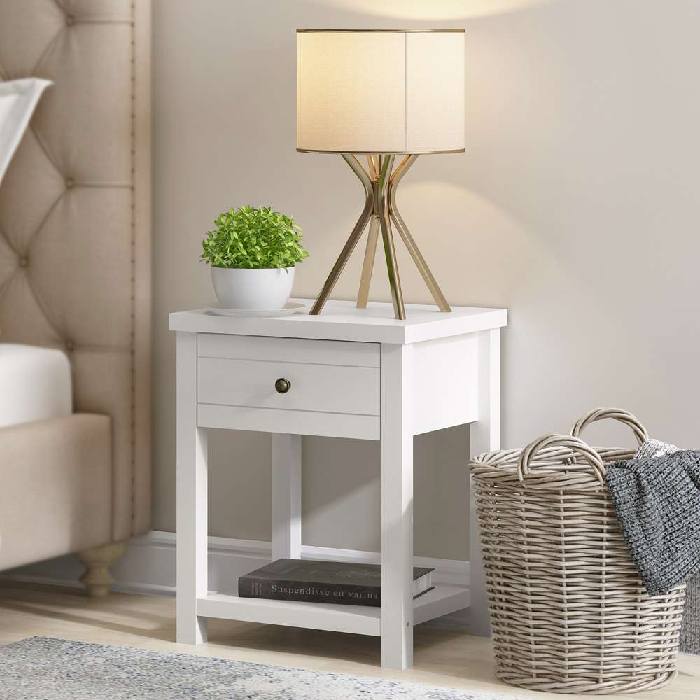 Living Essentials by Hillsdale - Harmony Wood Accent Table, Matte White - 5271-880 veiw 2