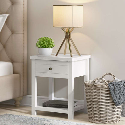 Living Essentials by Hillsdale - Harmony Wood Accent Table, Matte White - 5271-880 veiw 2