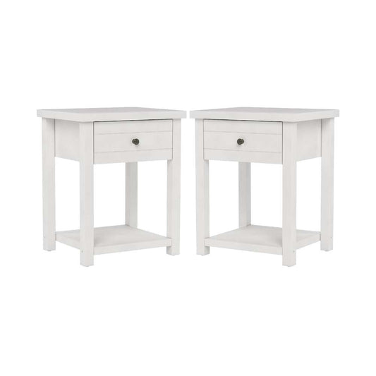 Living Essentials by Hillsdale - Harmony Wood Accent Table, Set of 2, Matte White - 5271OCC2 veiw 1