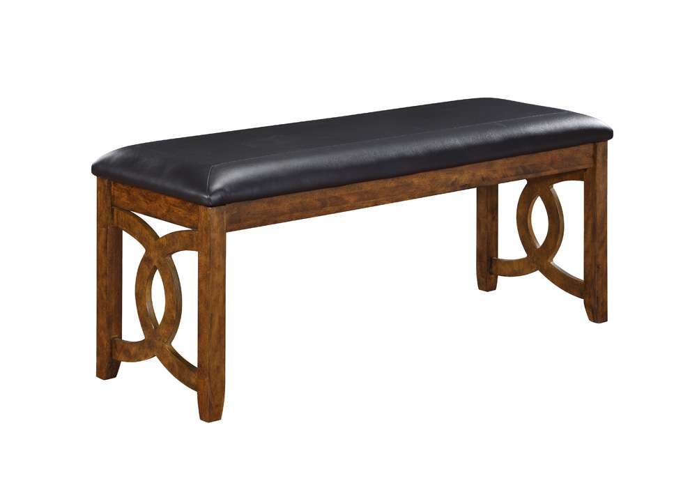 New Classic Furniture - Gia Upholstered Dining Bench, 46in, Brown - D1701-25-BRN veiw 3