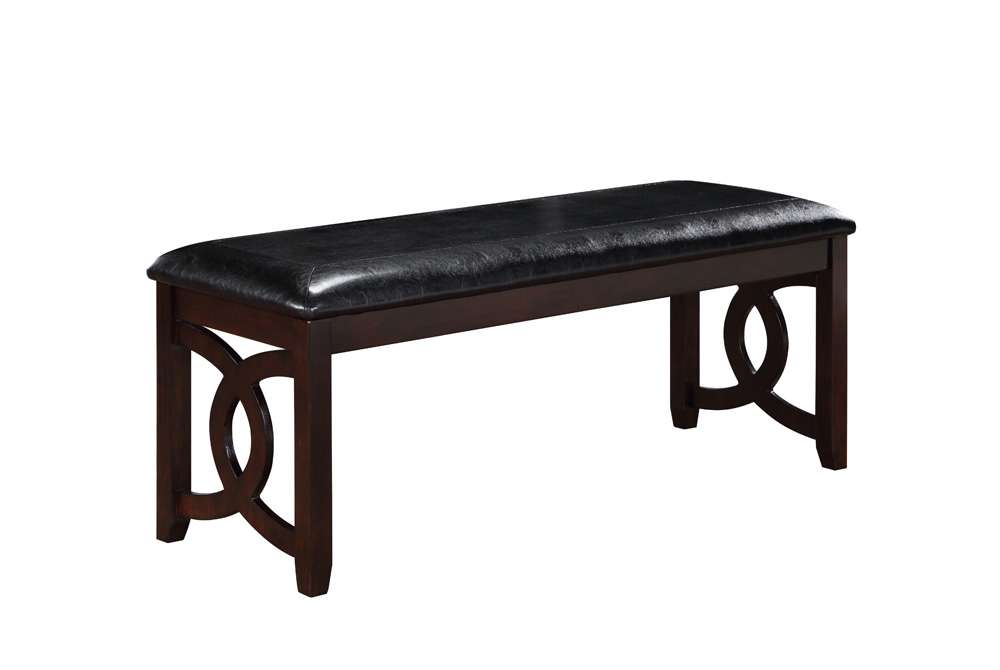 New Classic Furniture - Gia Upholstered Dining Bench, 46in, Ebony - D1701-25-EBY veiw 1