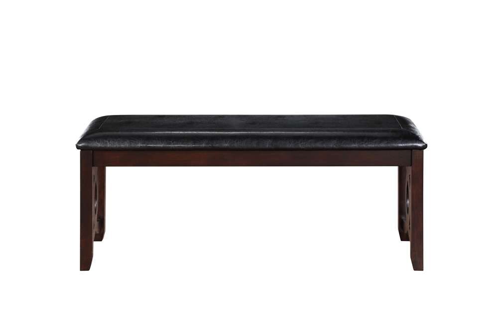 New Classic Furniture - Gia Upholstered Dining Bench, 46in, Ebony - D1701-25-EBY veiw 2